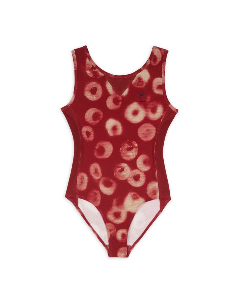 Red Brain Dead Sponge Dye Bodysuit | USA CTMU08371