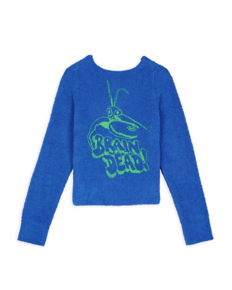 Royal Blue Brain Dead Mantis Pill Cardigan | USA DSQH31479