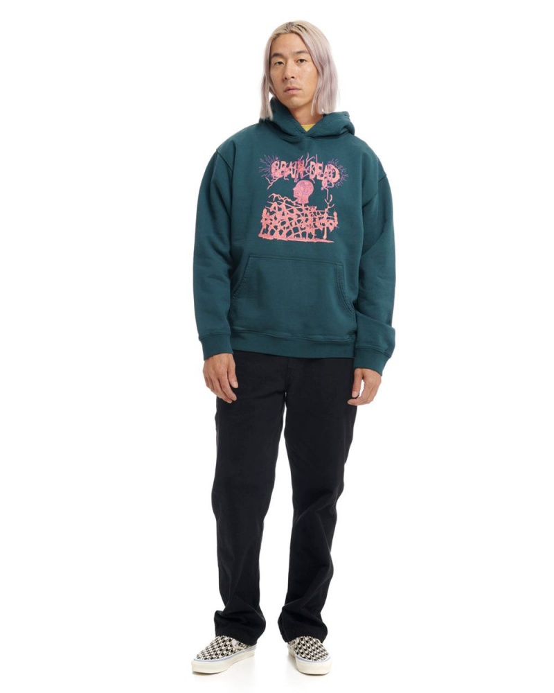 Turquoise Brain Dead Anatomic Hoodie | USA WLQO05236