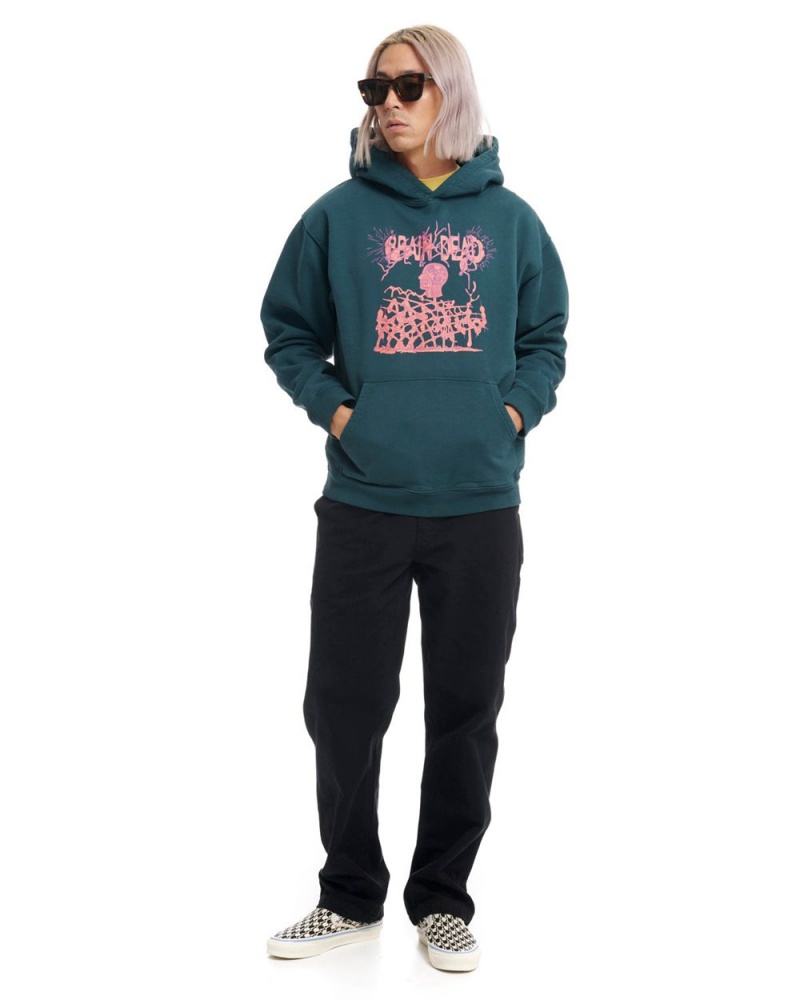 Turquoise Brain Dead Anatomic Hoodie | USA WLQO05236