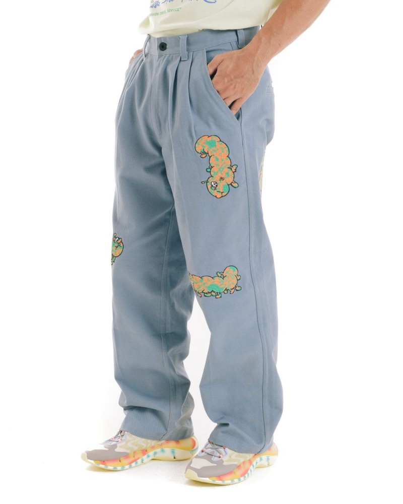 Turquoise Brain Dead Caterpillar Wide Leg Pant | USA GBVC73268