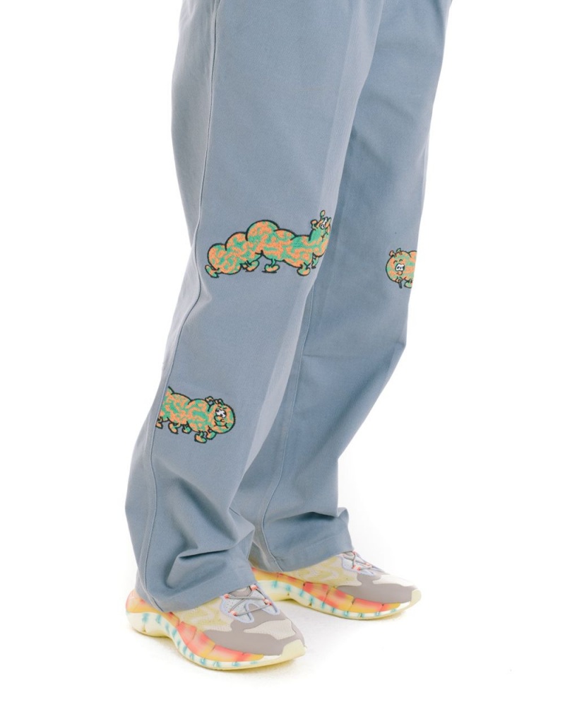 Turquoise Brain Dead Caterpillar Wide Leg Pant | USA GBVC73268