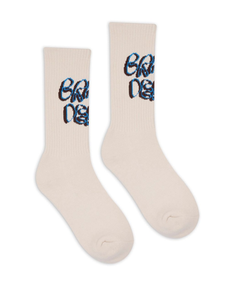 White Brain Dead Bd Stringy Socks | USA SJTG43680