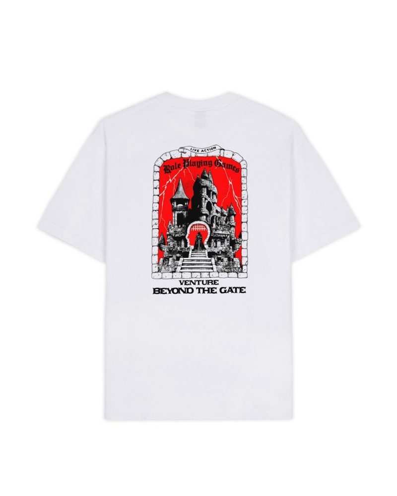 White Brain Dead Beyond The Gate T-Shirt | USA QLMX84390