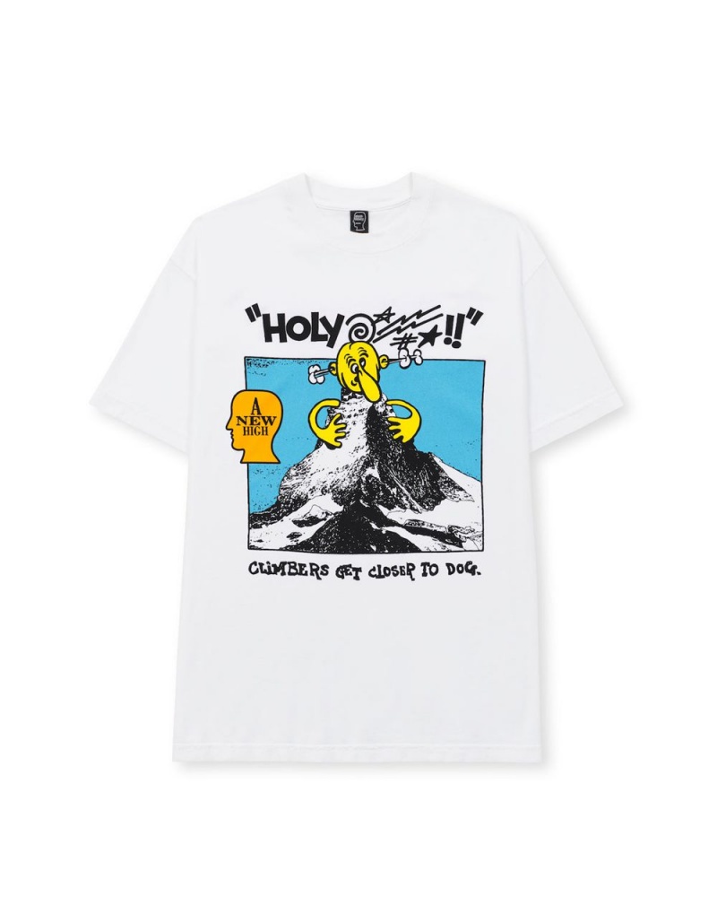 White Brain Dead Climbing A New High T-Shirt | USA FEDM73158