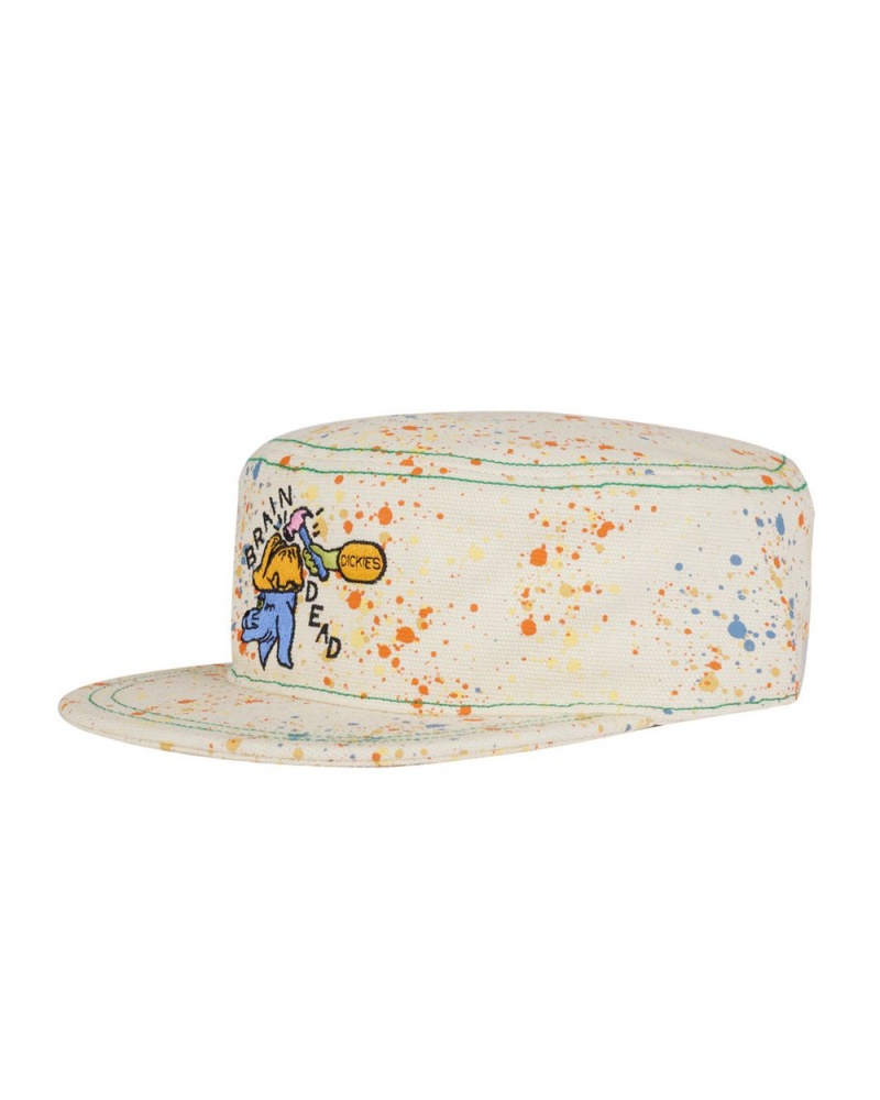 White Brain Dead Dickies Embroidered Painters Cap | USA DJTH75698