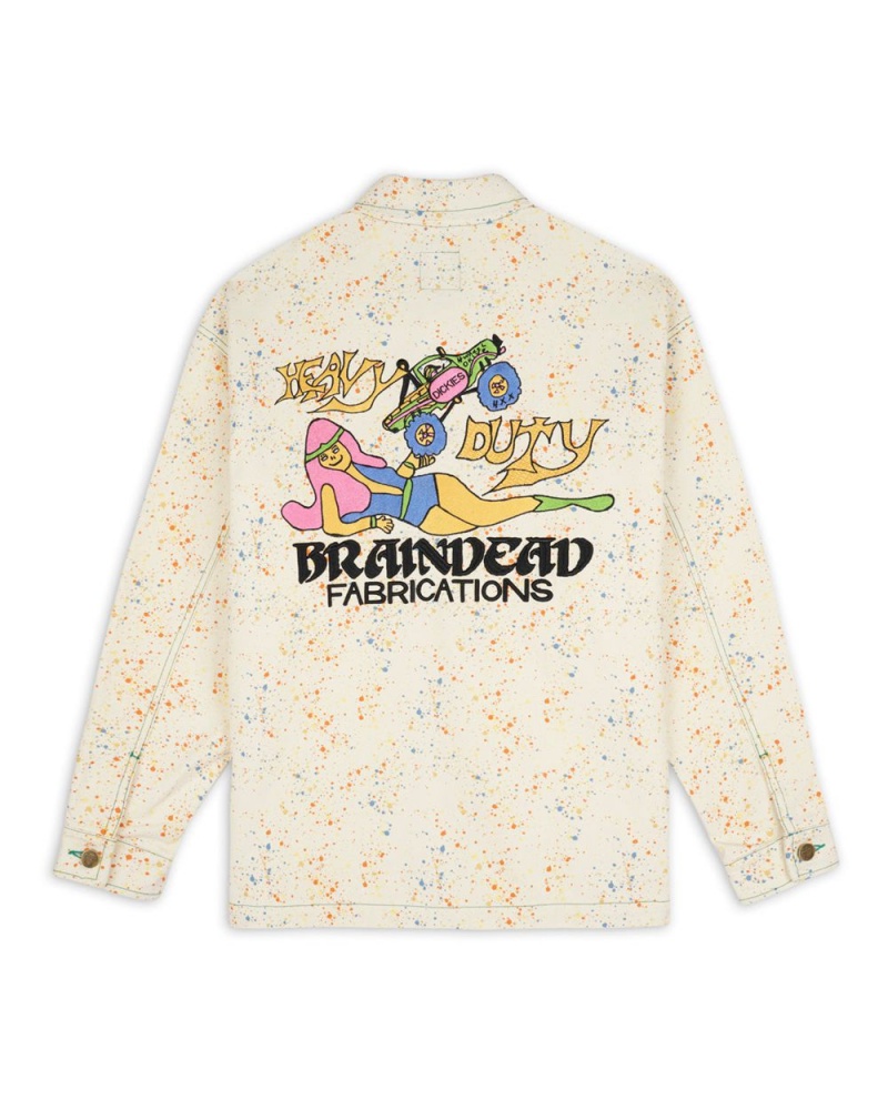 White Brain Dead Dickies Gardening Jacket | USA TRBE63590