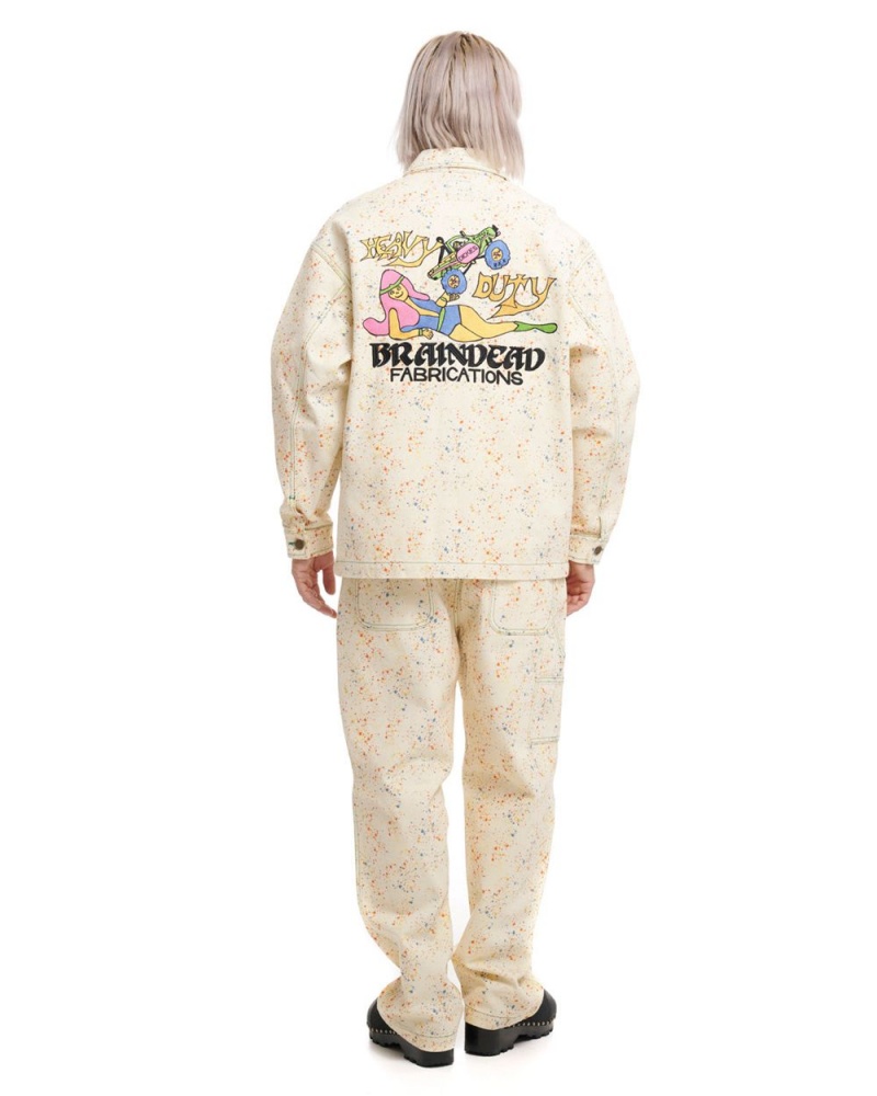 White Brain Dead Dickies Gardening Jacket | USA TRBE63590