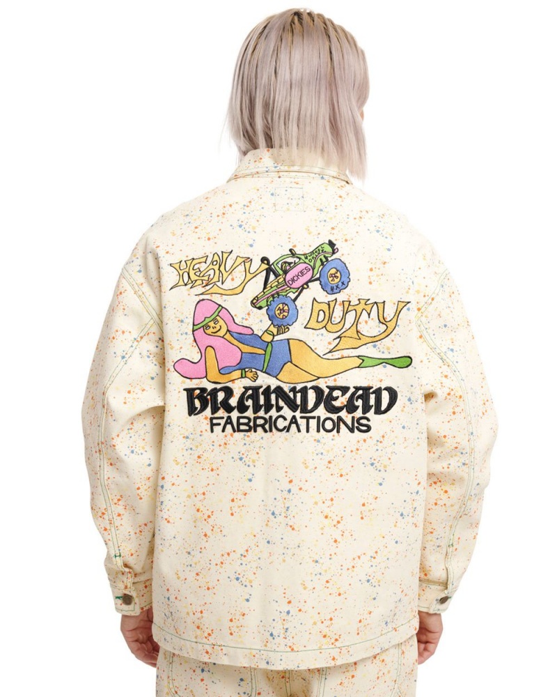 White Brain Dead Dickies Gardening Jacket | USA TRBE63590