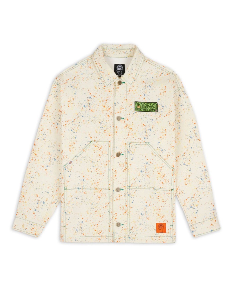 White Brain Dead Dickies Gardening Jacket | USA TRBE63590