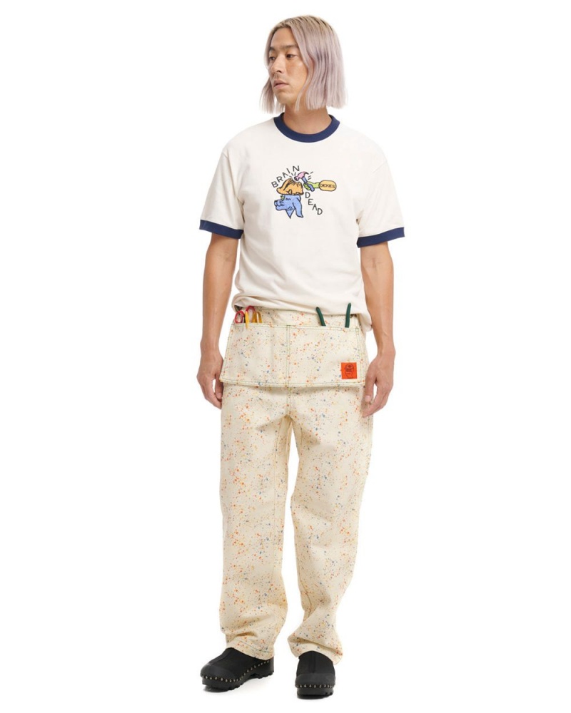 White Brain Dead Dickies Gardening Pant | USA GCQF36142