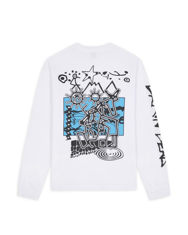 White Brain Dead Equipment Primitive Fairy Long Sleeve T-Shirt | USA DLZV16953