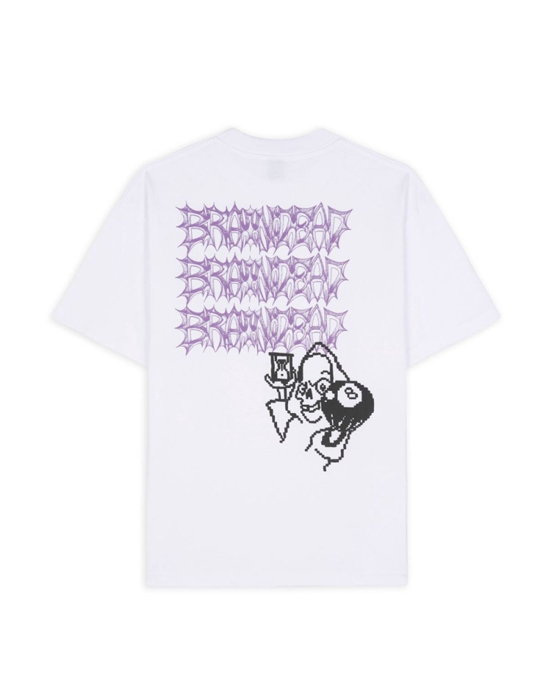 White Brain Dead Jiblets T-Shirt | USA RCMG32591