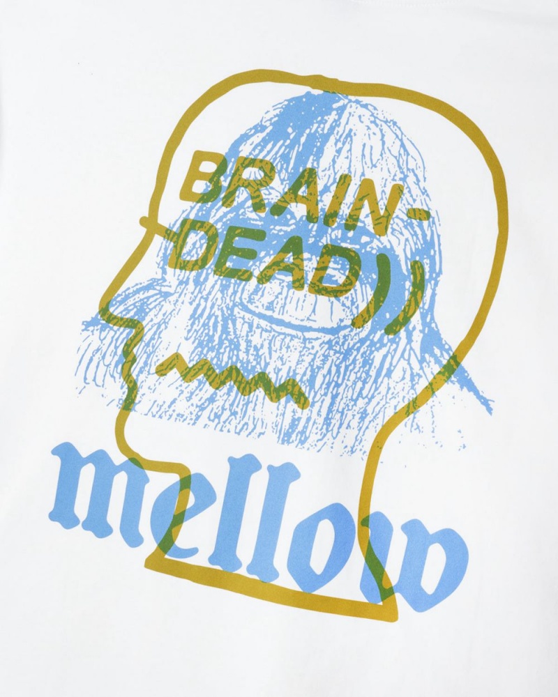 White Brain Dead Mellow Climbing Experimental T-Shirt | USA RLGN71853