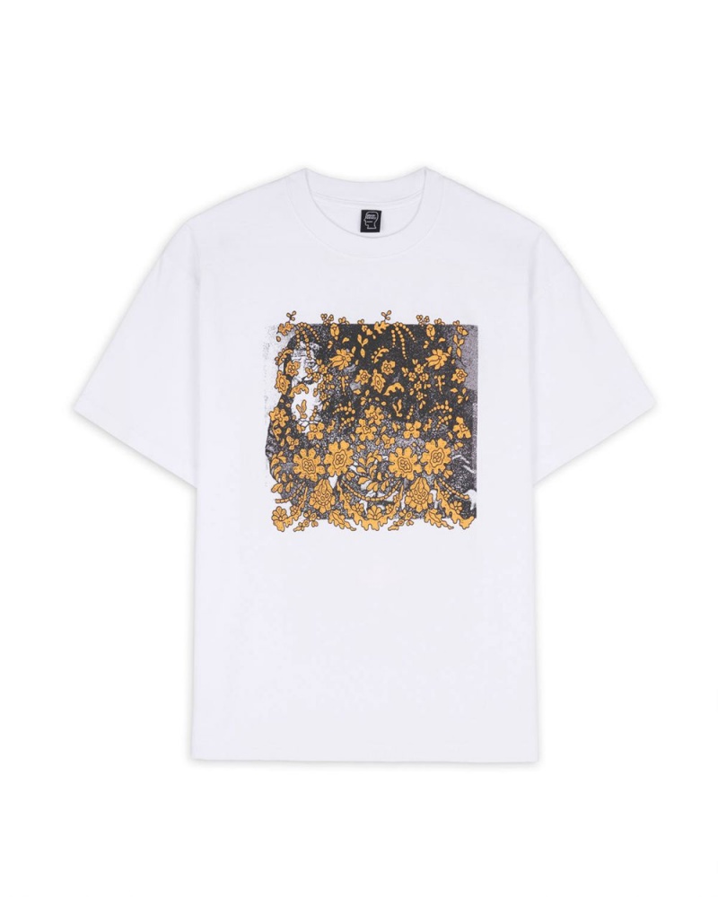 White Brain Dead Monstera T-Shirt | USA ZPTX62750