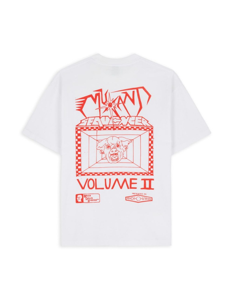 White Brain Dead Mutant Sequencer Vol Ii T-Shirt | USA AIHJ81972