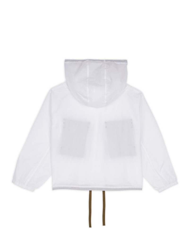 White Brain Dead Translucent Military Smock Jacket | USA LWYH42593