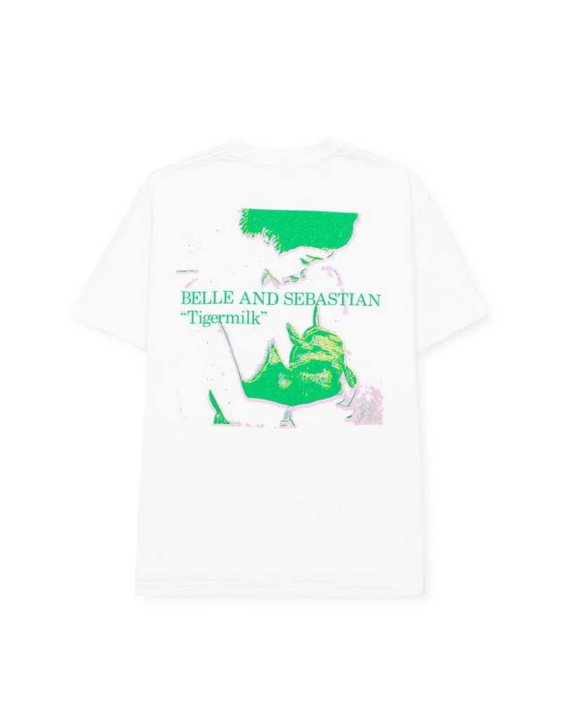 White Brain Dead X Belle And Sebastian Tigermilk T-Shirt | USA CNDJ70536