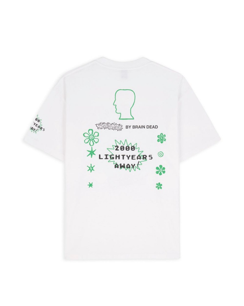 White Brain Dead X Green Day Lightyears T-Shirt | USA XDJA69384