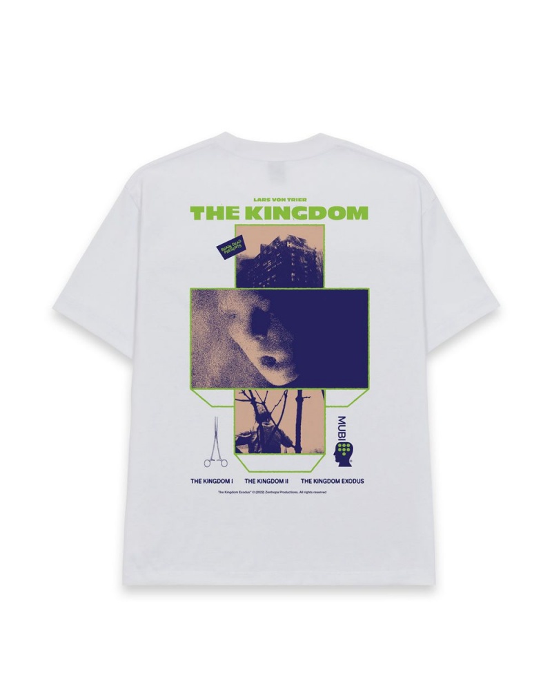 White Brain Dead X Mubi The Kingdom T-Shirt | USA KMXB26430