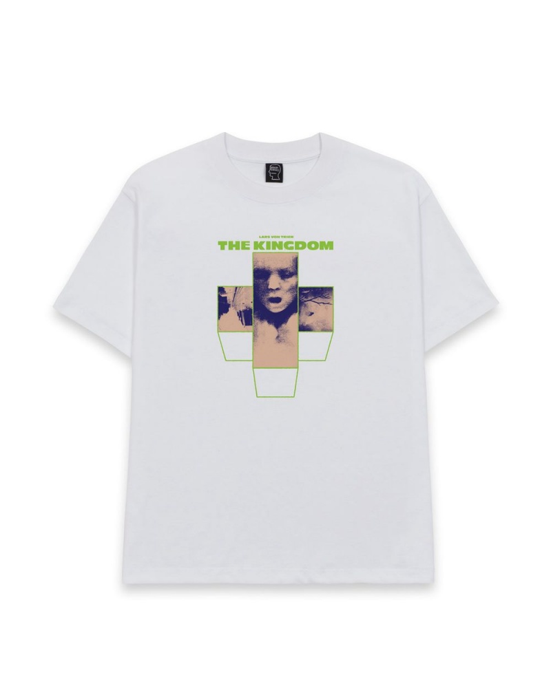 White Brain Dead X Mubi The Kingdom T-Shirt | USA KMXB26430