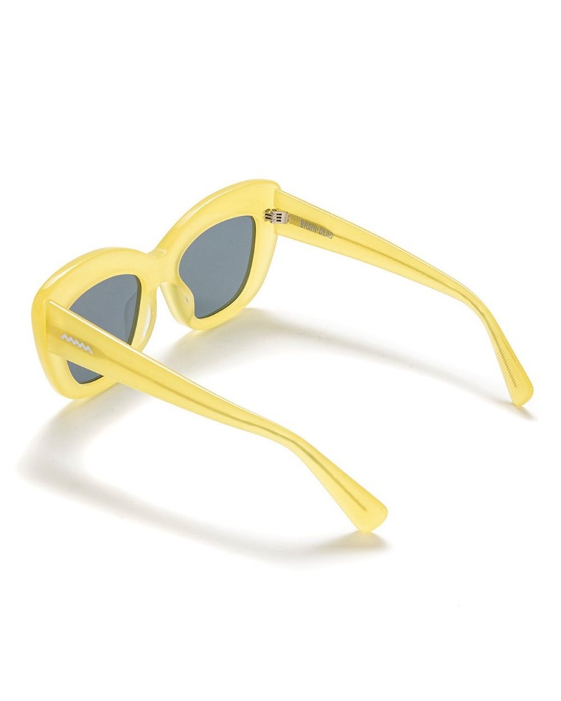 Yellow Brain Dead Chibi Sunglasses | USA VEGW28497