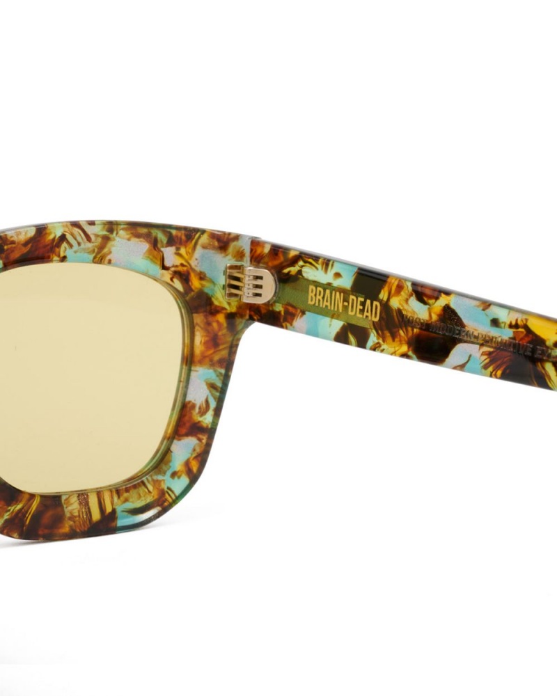 Yellow Brain Dead Elia Post Modern Primitive Eye Protection Sunglasses | USA QCXJ30184