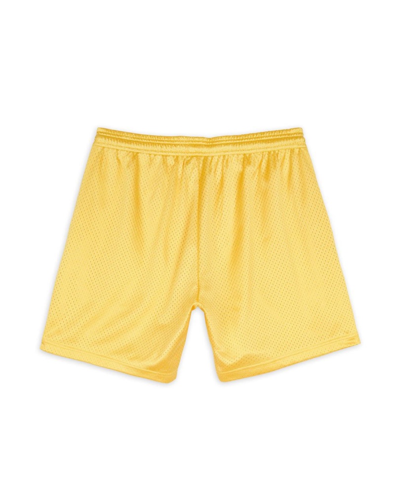 Yellow Brain Dead Grafix Team Shorts | USA IXAY80649