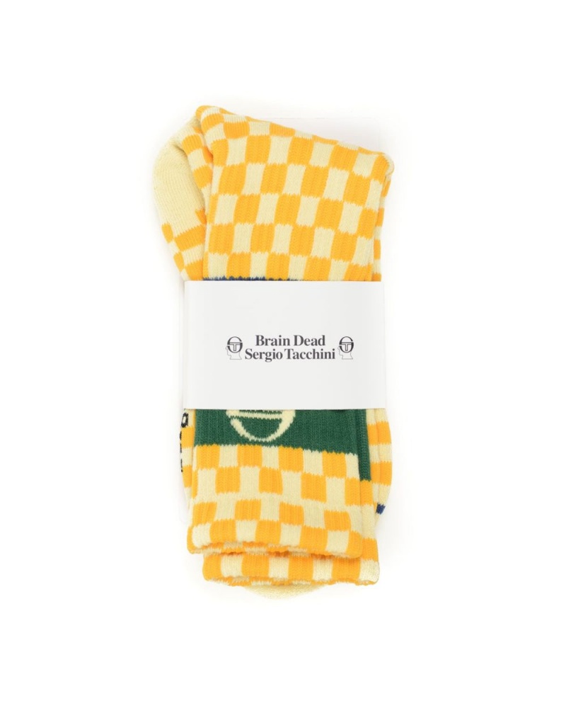 Yellow Brain Dead Sergio Tacchini X Socks | USA CVHI13678