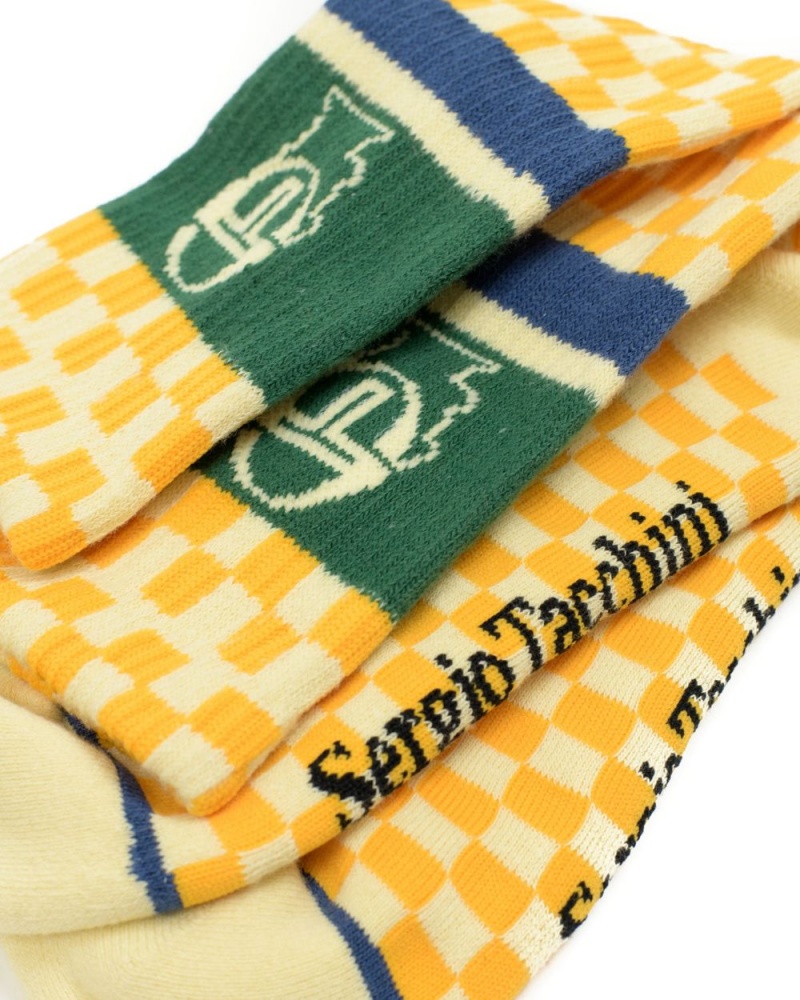 Yellow Brain Dead Sergio Tacchini X Socks | USA CVHI13678