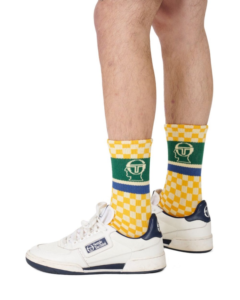 Yellow Brain Dead Sergio Tacchini X Socks | USA CVHI13678