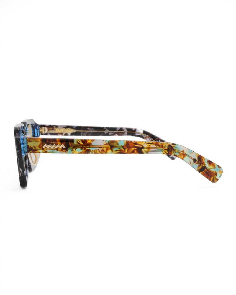 Yellow Brain Dead Staunton Post Modern Primitive Eye Protection Sunglasses | USA MJYE78469