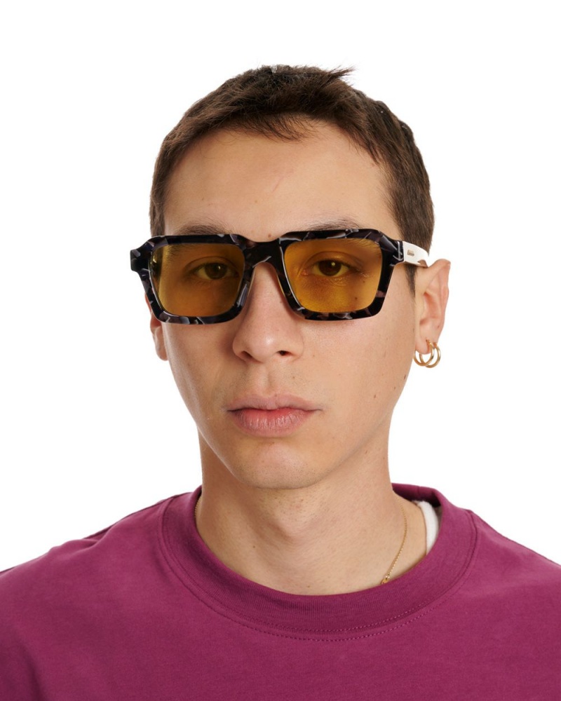 Yellow Brain Dead Staunton Post Modern Primitive Eye Protection Sunglasses | USA MJYE78469