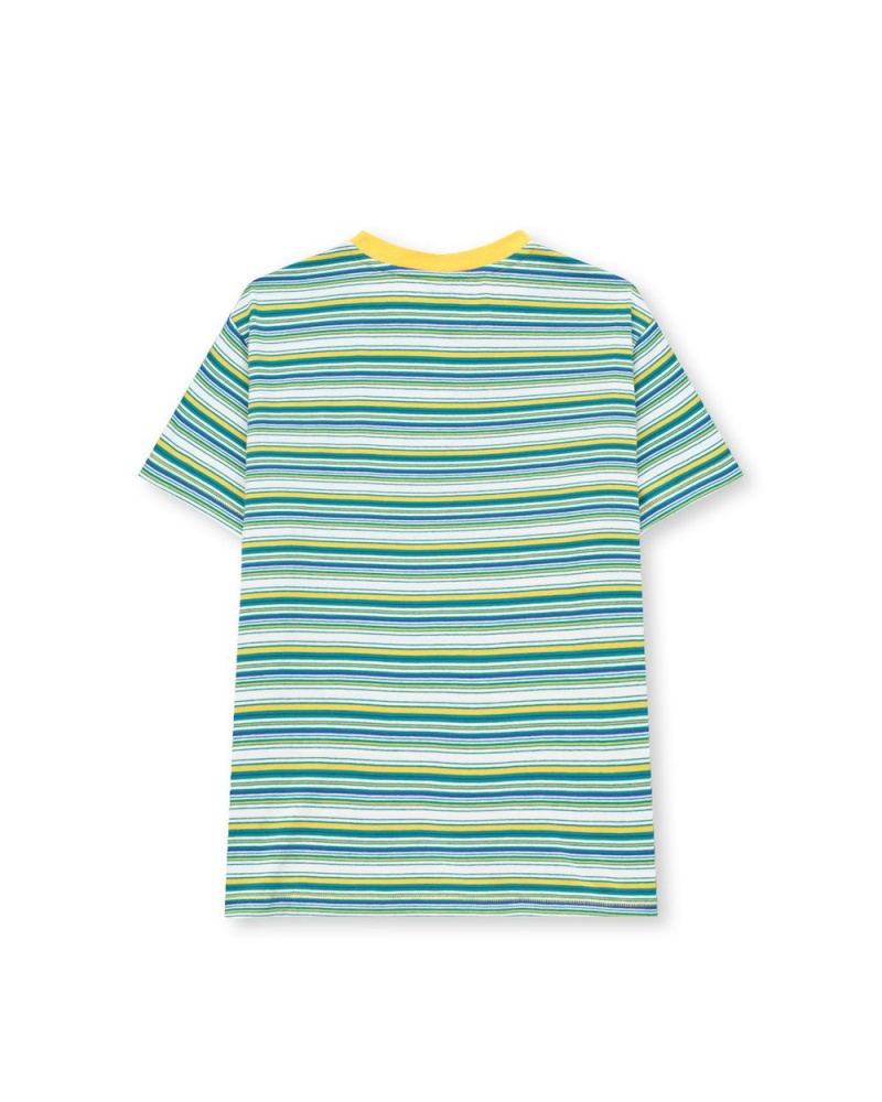 Yellow Brain Dead Striped Baby T-Shirt | USA STJZ38915